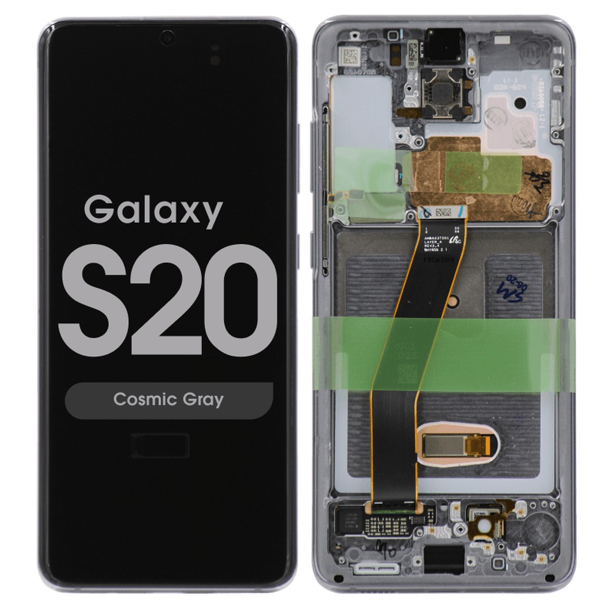 Pantalla OLED con táctil + marco Reacondicionado para Galaxy S20 (G980), Todas las operadoras excepto Verizon 5G UW, Cosmic Gray