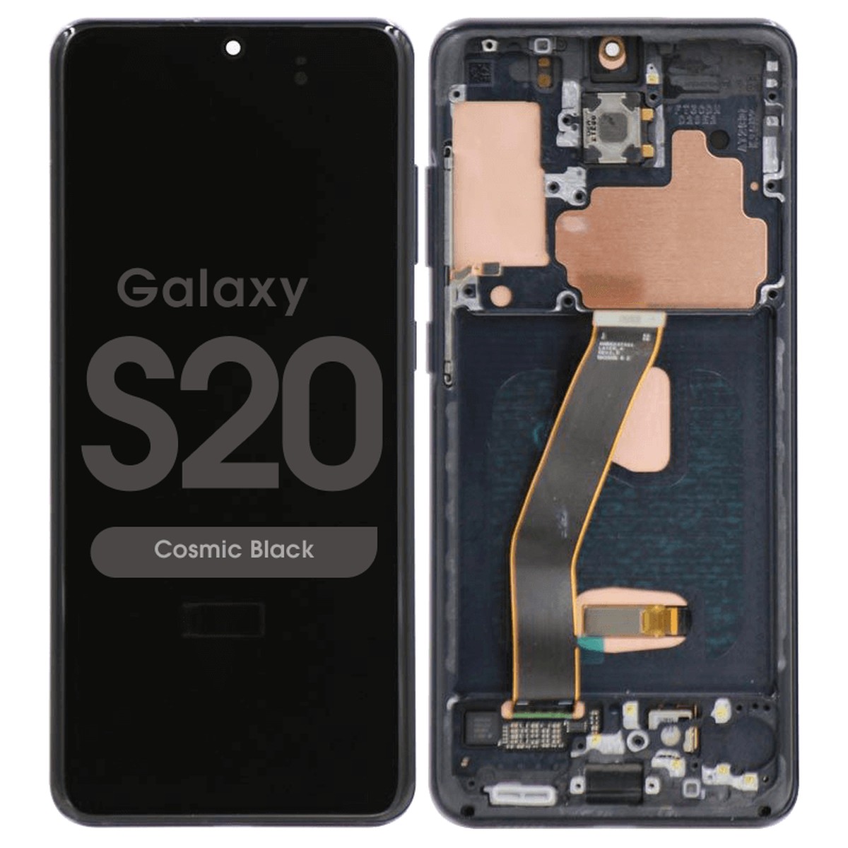 Pantalla OLED con táctil + marco Reacondicionado para Galaxy S20 (G980), Todas las operadoras excepto Verizon 5G UW, Cosmic Black