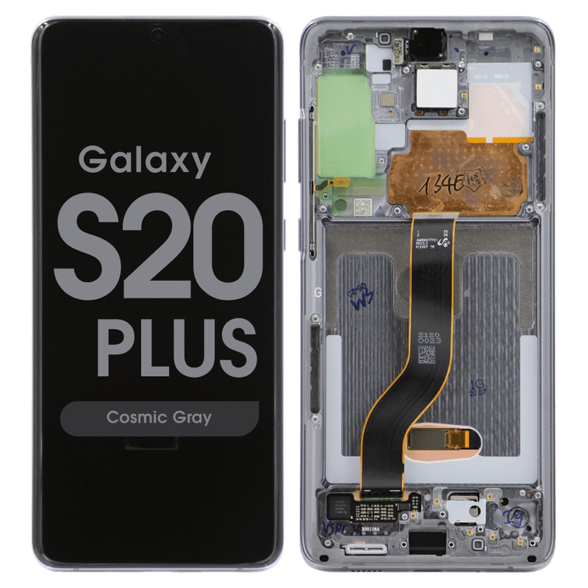 Pantalla OLED con táctil + marco Reacondicionado para Galaxy S20 Plus (G985), Cosmic Gray