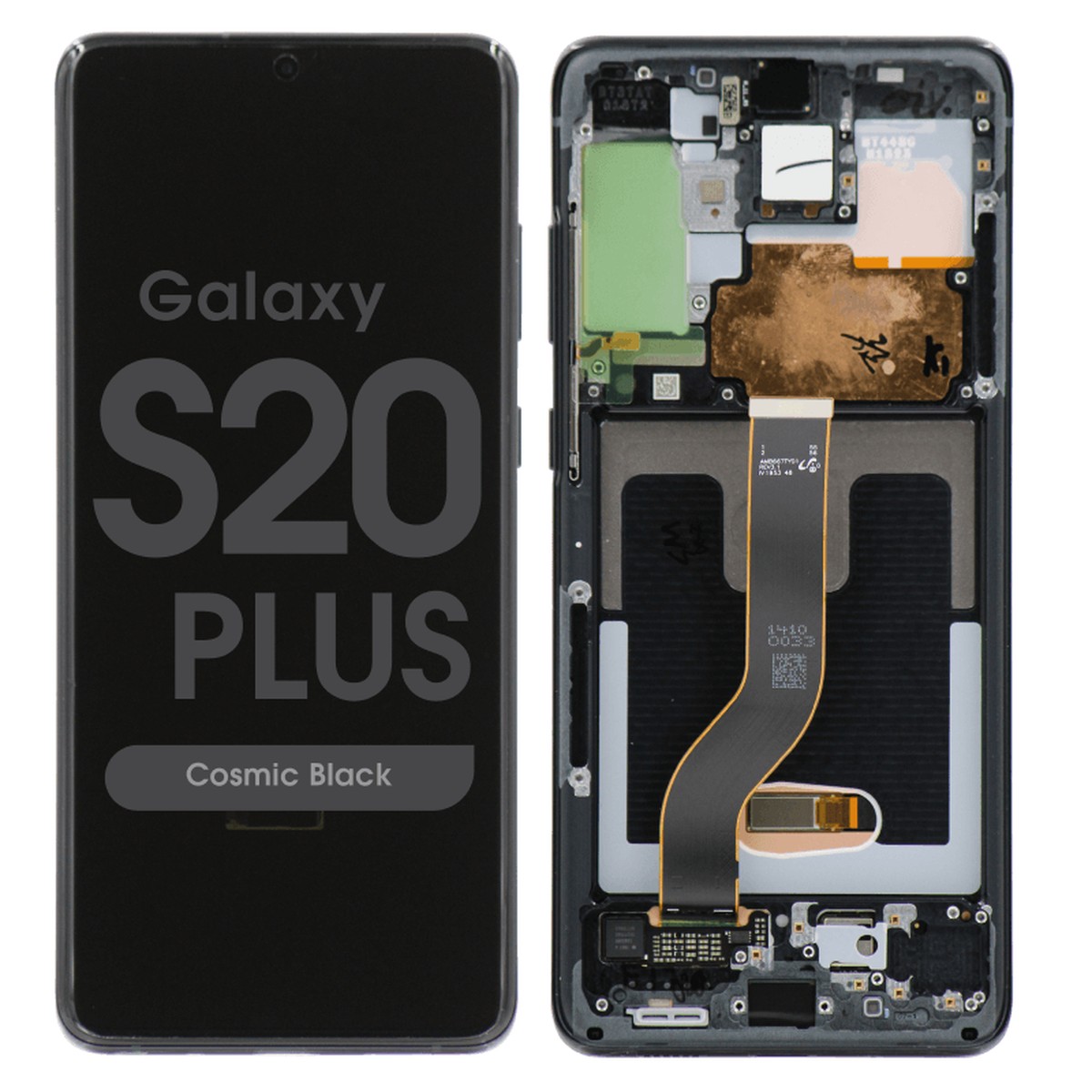Pantalla OLED con táctil + marco Reacondicionado para Galaxy S20 Plus (G985), Cosmic Black