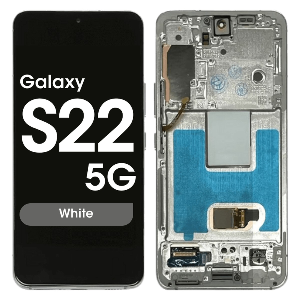 Pantalla OLED con táctil + marco Reacondicionado para Galaxy S22 5G (S901), Versión US, White