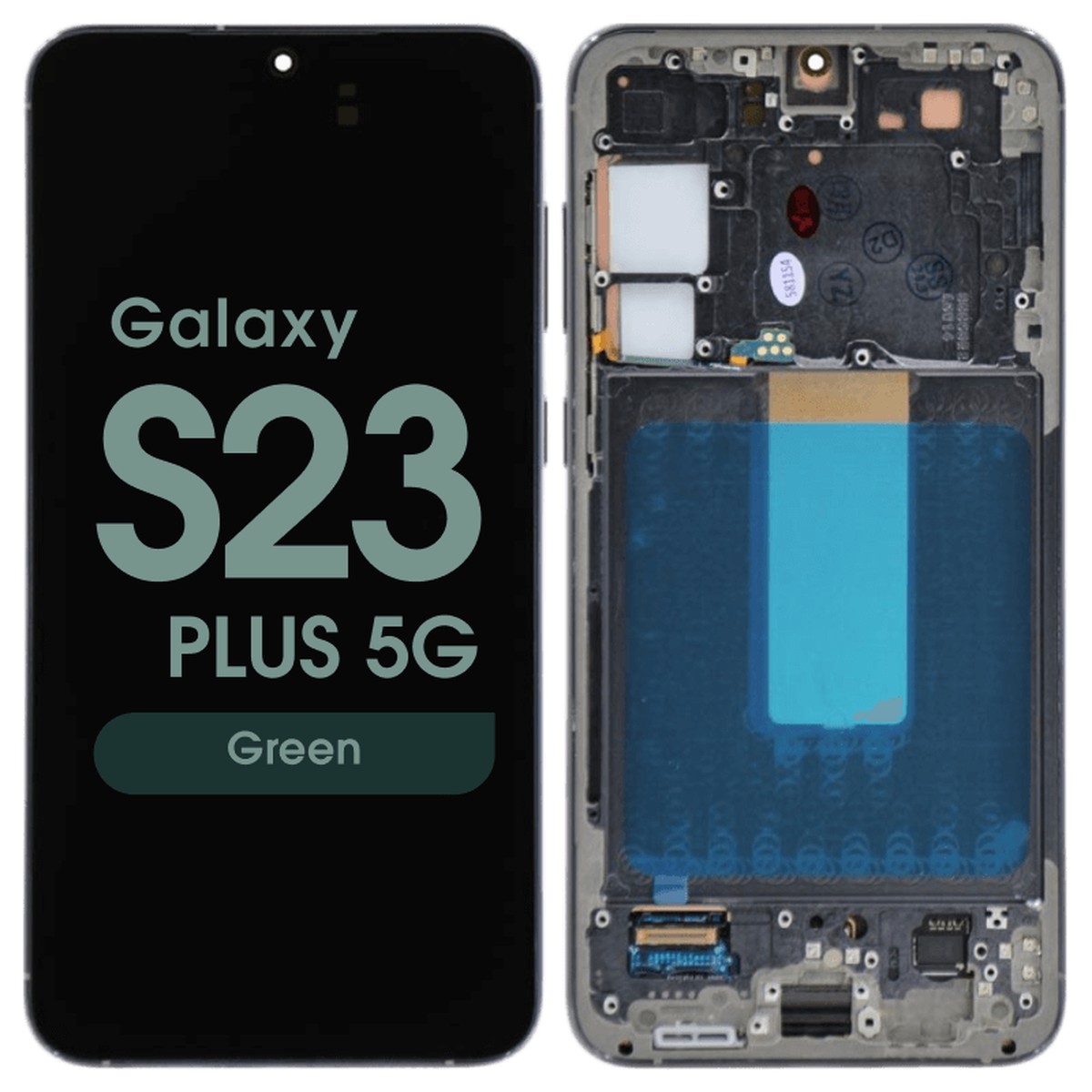 Pantalla OLED con táctil + marco Reacondicionado para Galaxy S23 Plus 5G (S916), Versión US / Internacional, Green