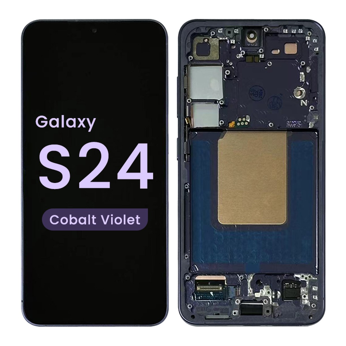 Pantalla OLED con táctil + marco Reacondicionado para Galaxy S24 5G (S921), Versión US, Cobalt Violet