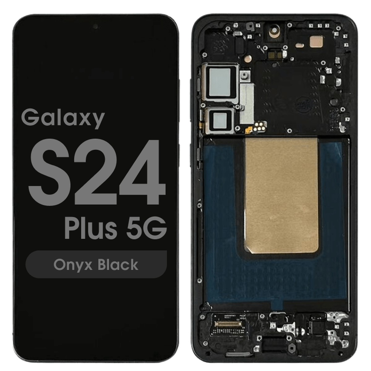 Pantalla OLED con táctil + marco Reacondicionado para Galaxy S24 Plus 5G (S926), Versión US, Onyx Black