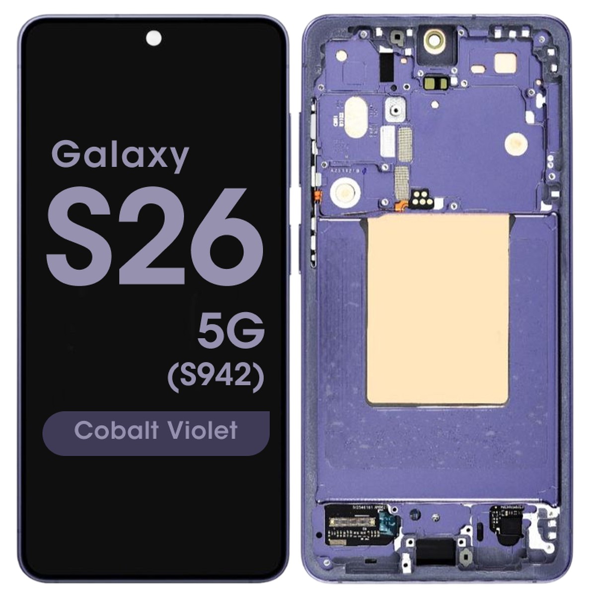 Pantalla OLED con táctil + marco Reacondicionado para Galaxy S26 5G (S942), Versión US / Internacional, Cobalt Violet