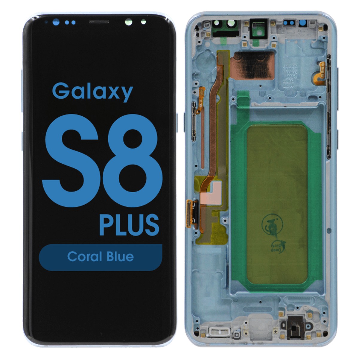 Pantalla OLED con táctil + marco Reacondicionado para Galaxy S8 Plus (G955), Coral Blue