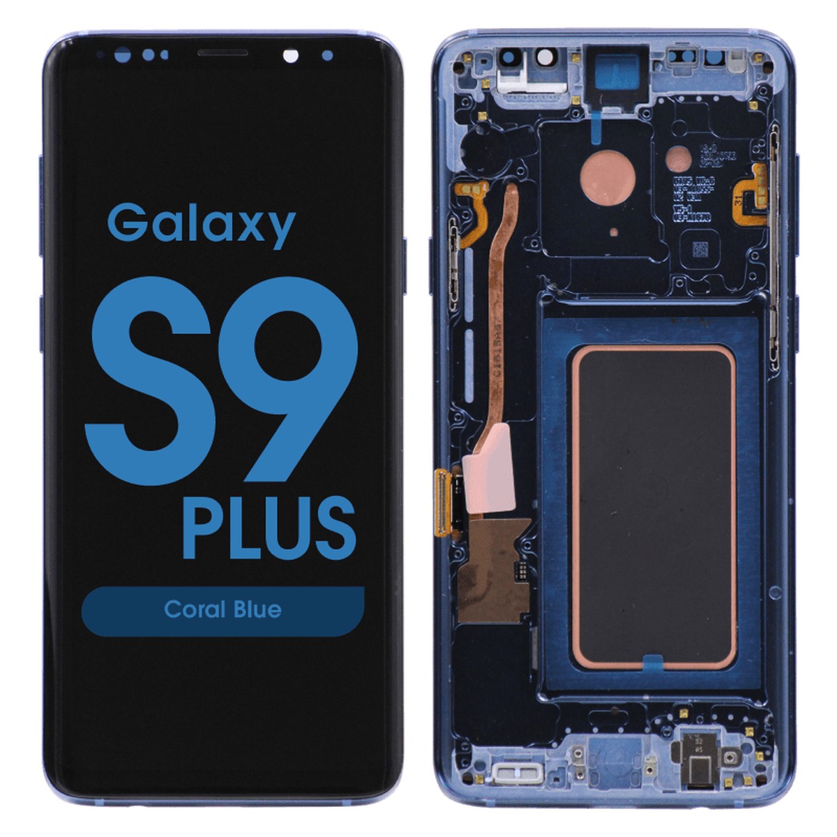 Pantalla OLED con táctil + marco Reacondicionado para Galaxy S9 Plus (G965), Coral Blue