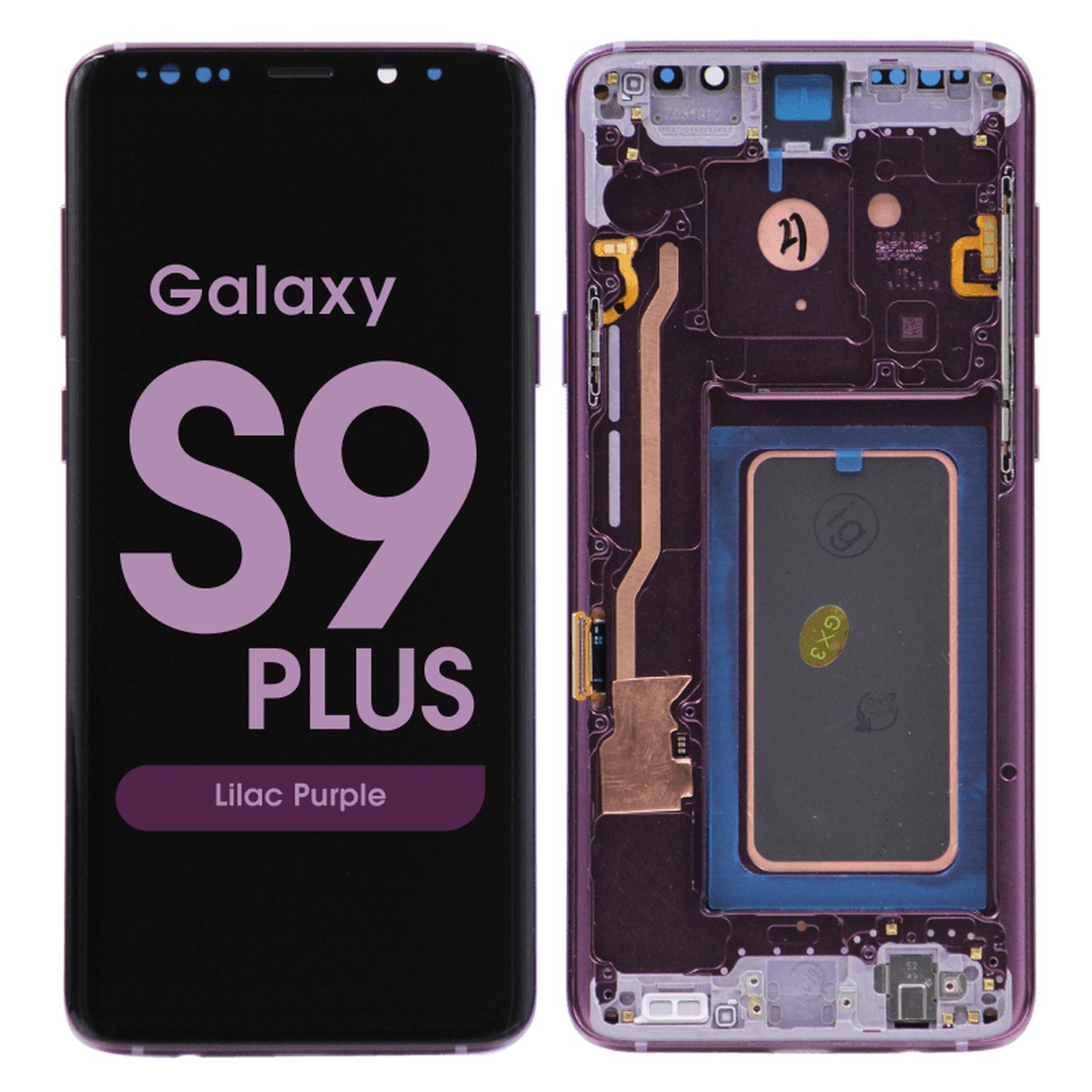 Pantalla OLED con táctil + marco Reacondicionado para Galaxy S9 Plus (G965), Lilac Purple