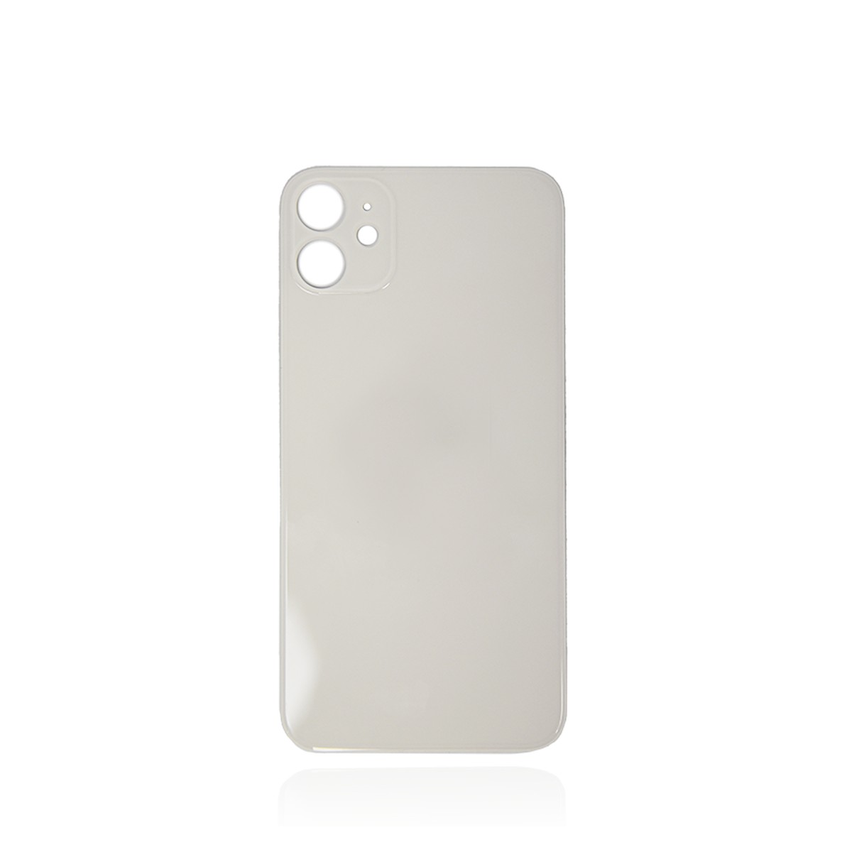 Cristal trasero con adhesivo para iPhone 11, plateado (orificio grande de cámara) — imagen 2