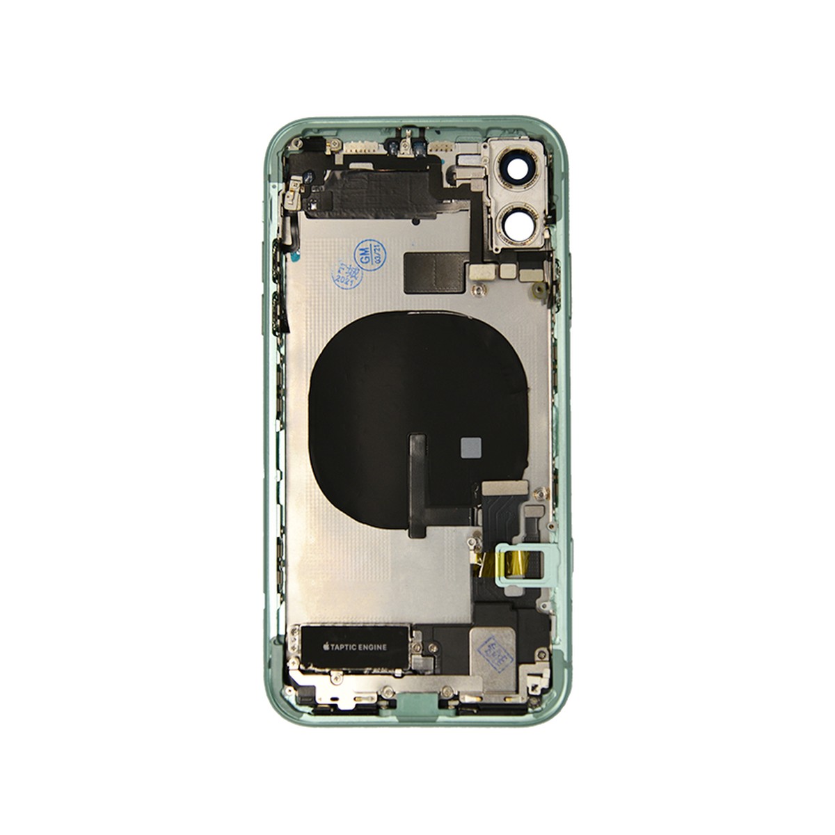 Conjunto de chasis y carcasa trasera con piezas pequeñas preinstaladas para iPhone 11, verde — imagen 3