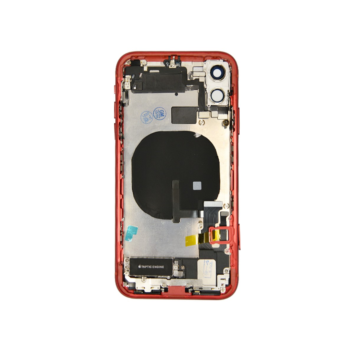 Conjunto de chasis y carcasa trasera con piezas pequeñas preinstaladas para iPhone 11, rojo — imagen 3
