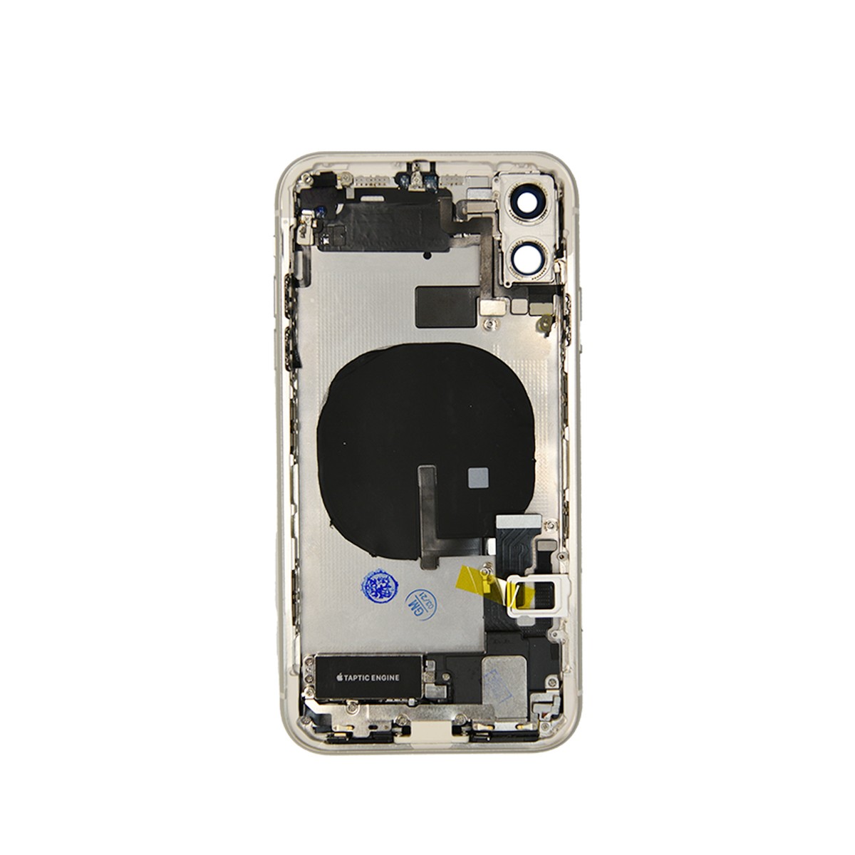 Conjunto de chasis y carcasa trasera con piezas pequeñas preinstaladas para iPhone 11, blanco — imagen 3