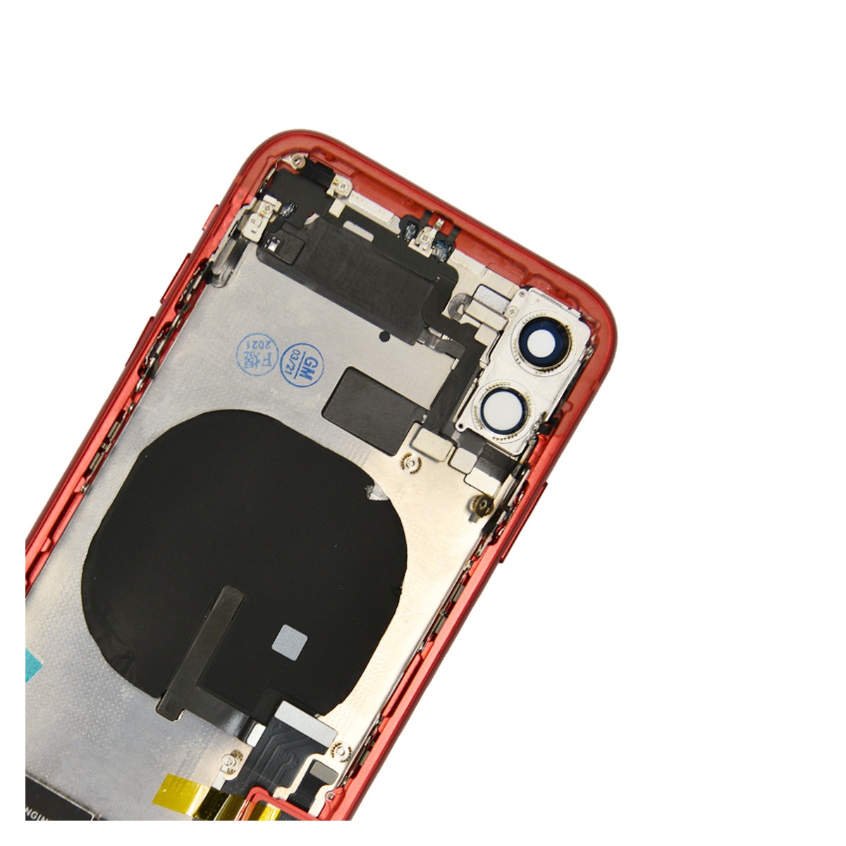 Conjunto de chasis y carcasa trasera con piezas pequeñas preinstaladas para iPhone 11, rojo — imagen 5