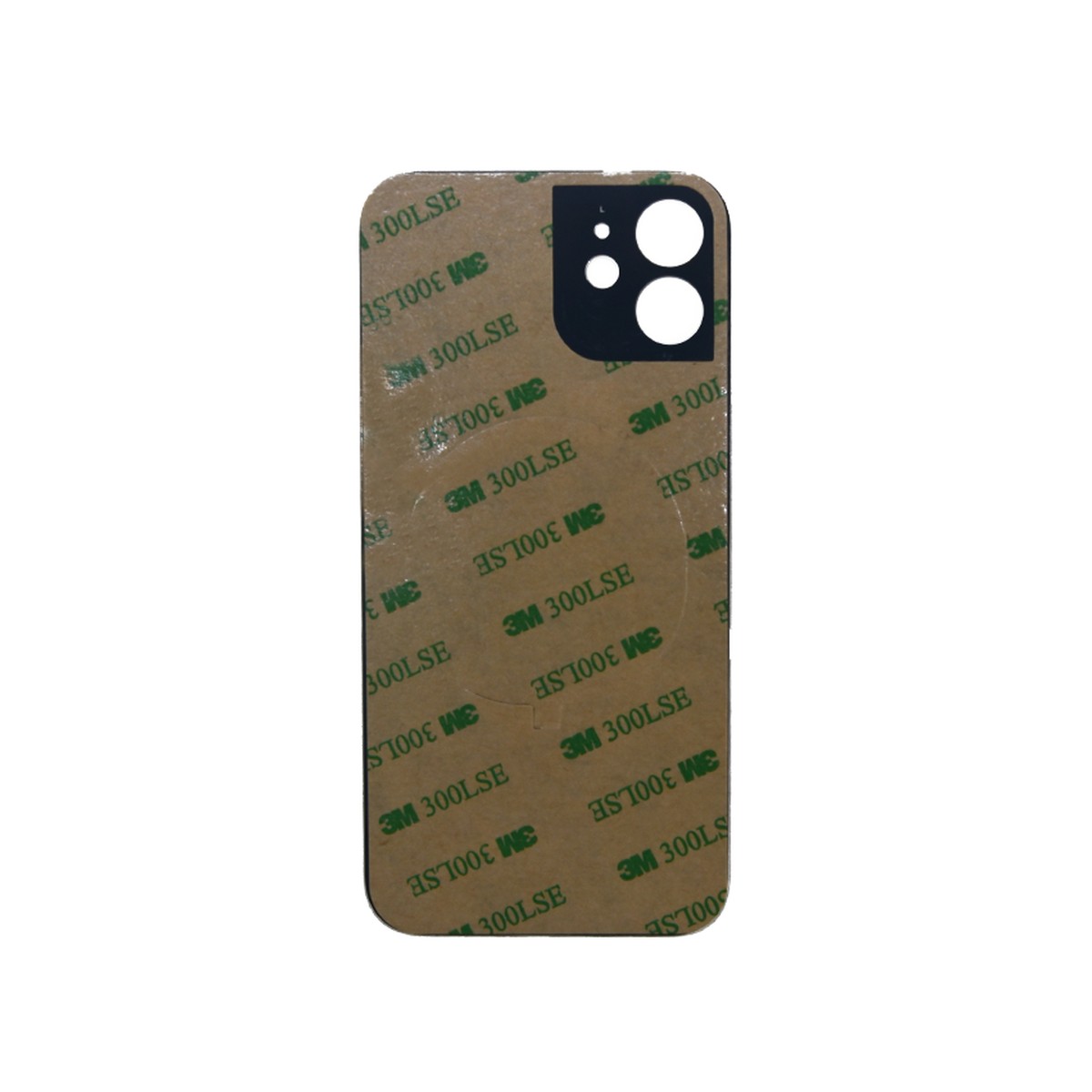 Cristal trasero con adhesivo para iPhone 12, verde (orificio grande de cámara) — imagen 3
