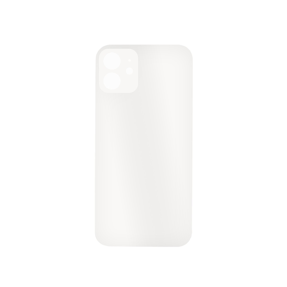 Cristal trasero con adhesivo para iPhone 12, blanco (orificio grande de cámara) — imagen 2