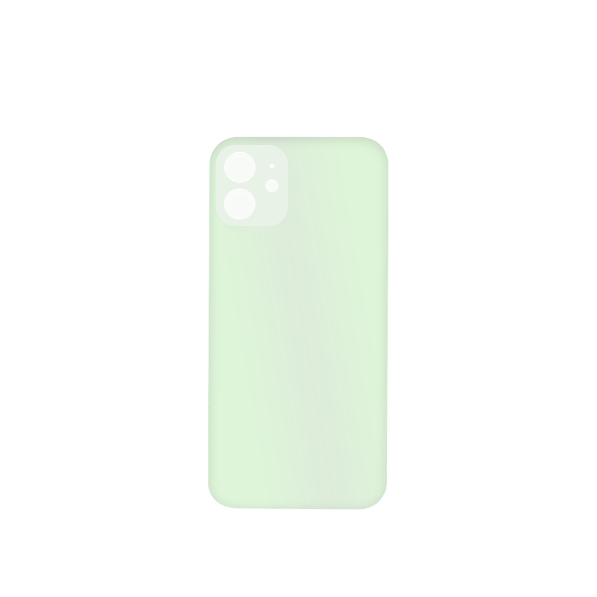 Cristal trasero con adhesivo para iPhone 12 Mini, verde (orificio grande de cámara) — imagen 2
