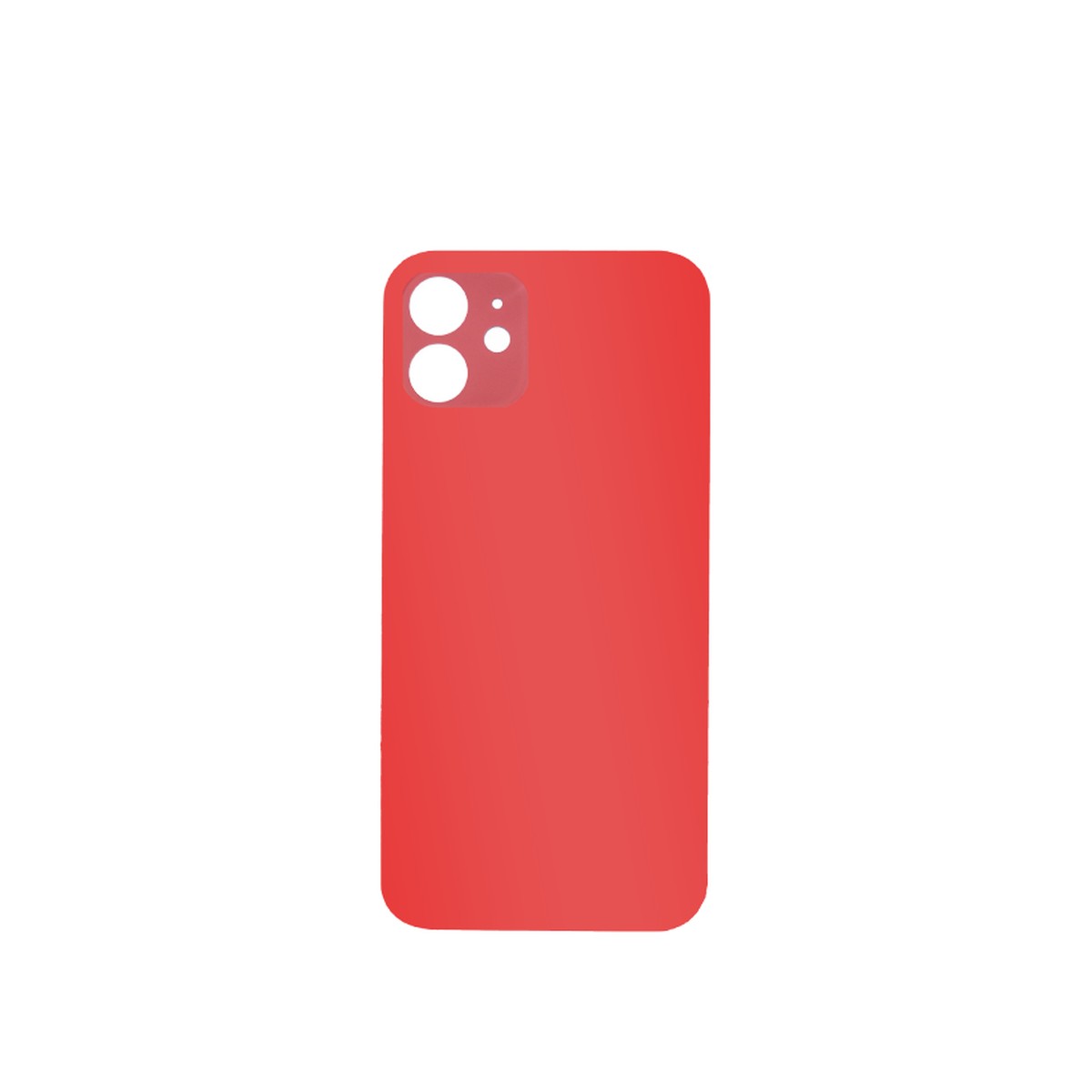 Cristal trasero con adhesivo para iPhone 12 Mini, rojo (orificio grande de cámara) — imagen 2