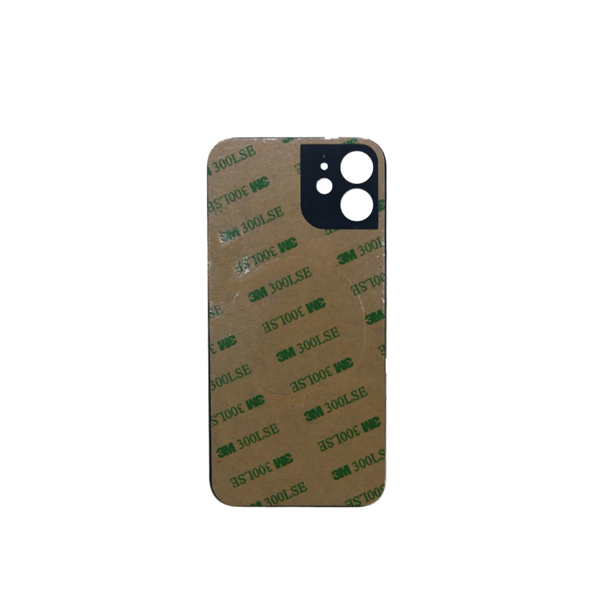 Cristal trasero con adhesivo para iPhone 12 Mini, rojo (orificio grande de cámara) — imagen 3