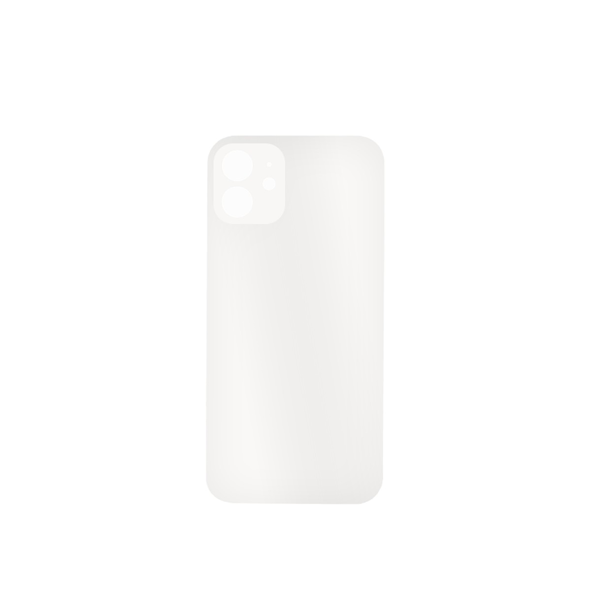 Cristal trasero con adhesivo para iPhone 12 Mini, blanco (orificio grande de cámara) — imagen 2
