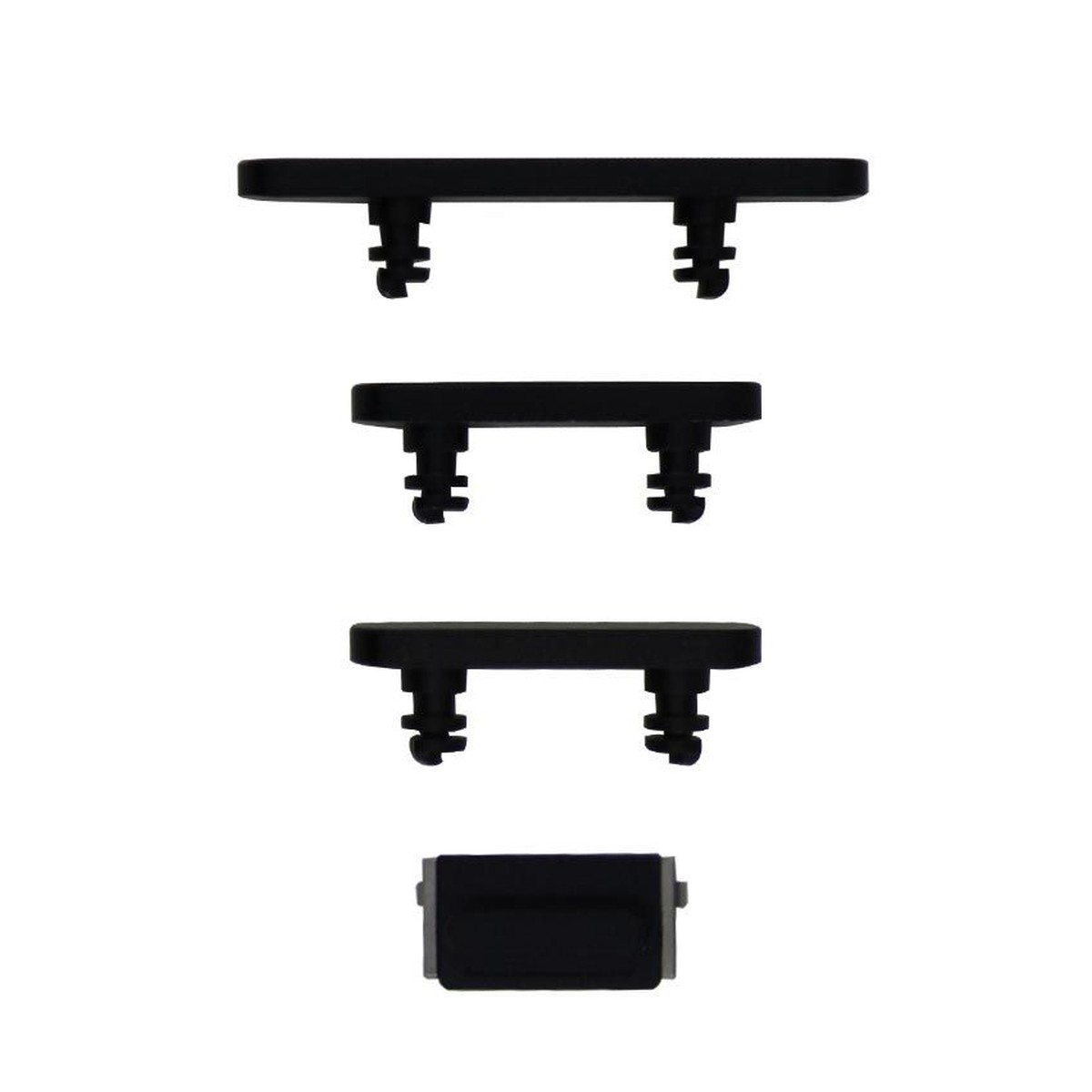 Juego de botones rígidos para iPhone 12 Mini, negro (volumen, encendido, silencio)