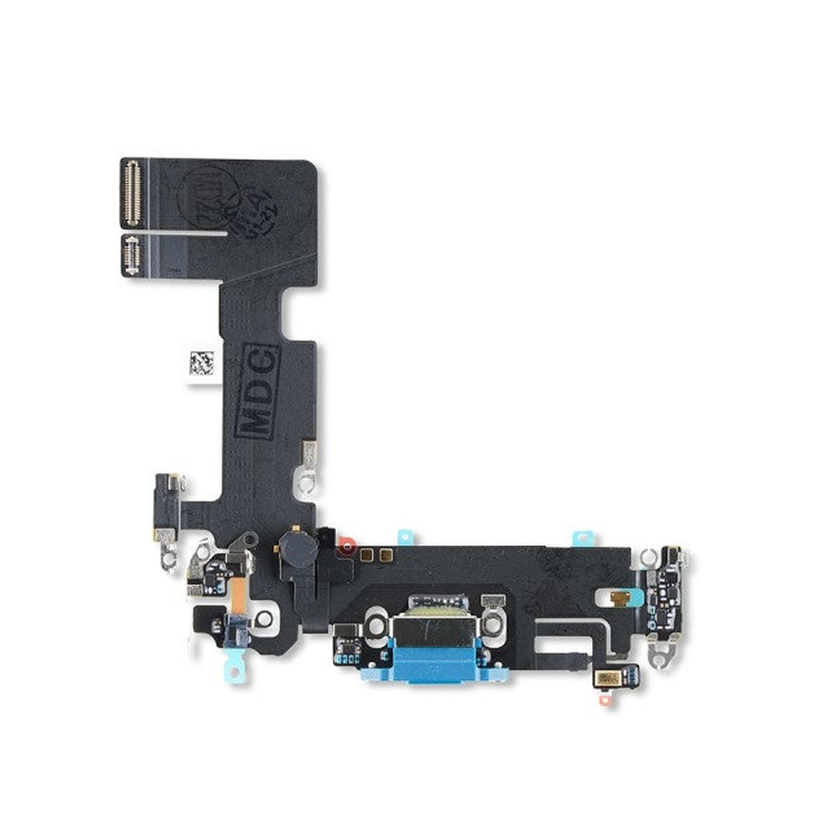 Cable flex con conector de puerto de carga para iPhone 13, azul
