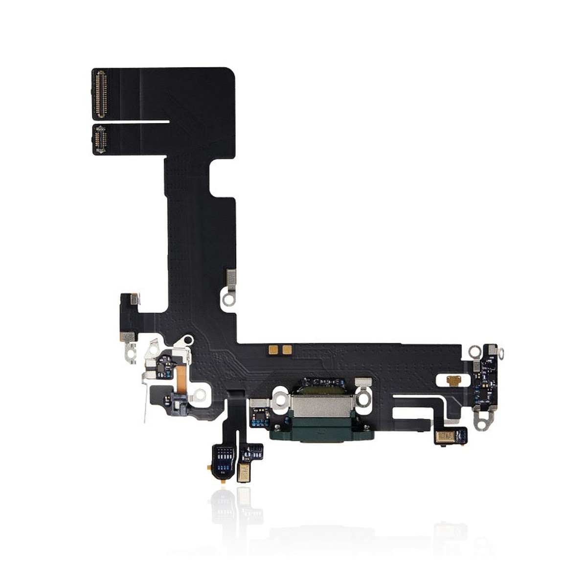 Cable flex con conector de puerto de carga para iPhone 13, verde