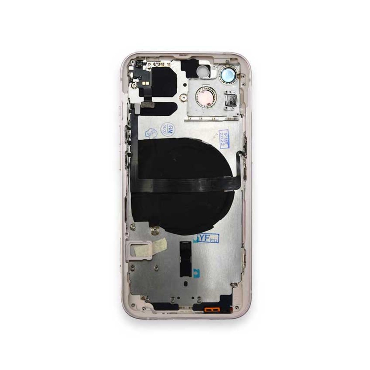 Carcasa trasera con piezas pequeñas preinstaladas para iPhone 13, rosa — imagen 2