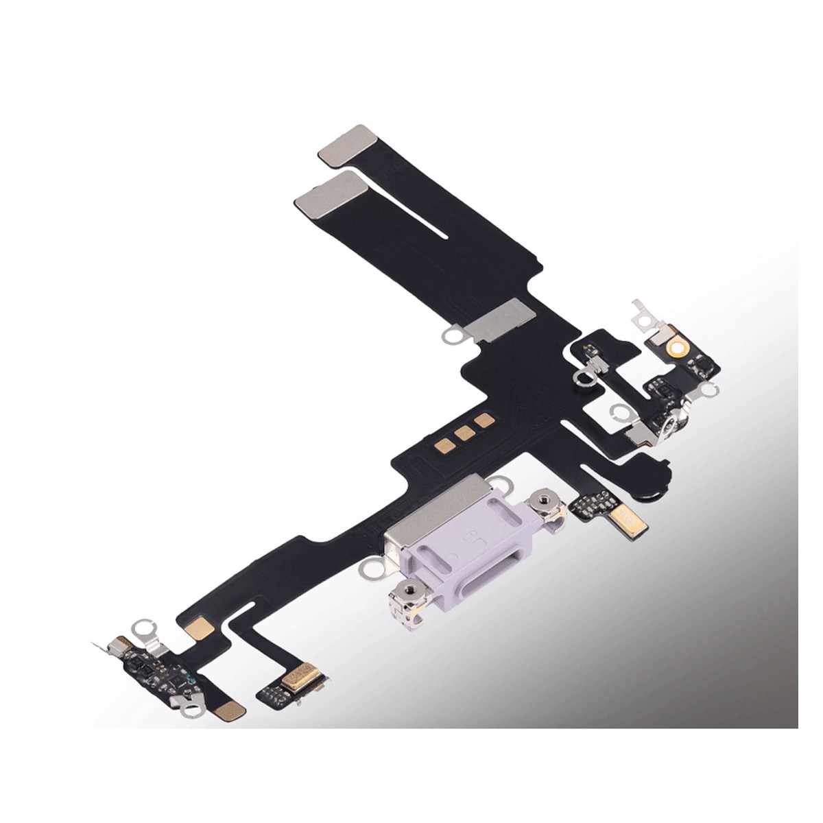 Cable flex con conector de puerto de carga para iPhone 14, morado — imagen 3