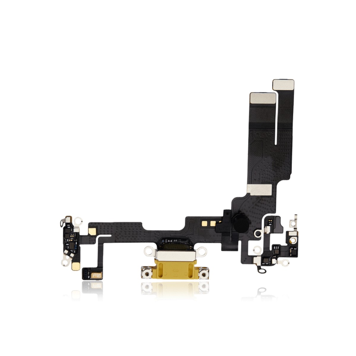 Cable flex con conector de puerto de carga para iPhone 14, amarillo