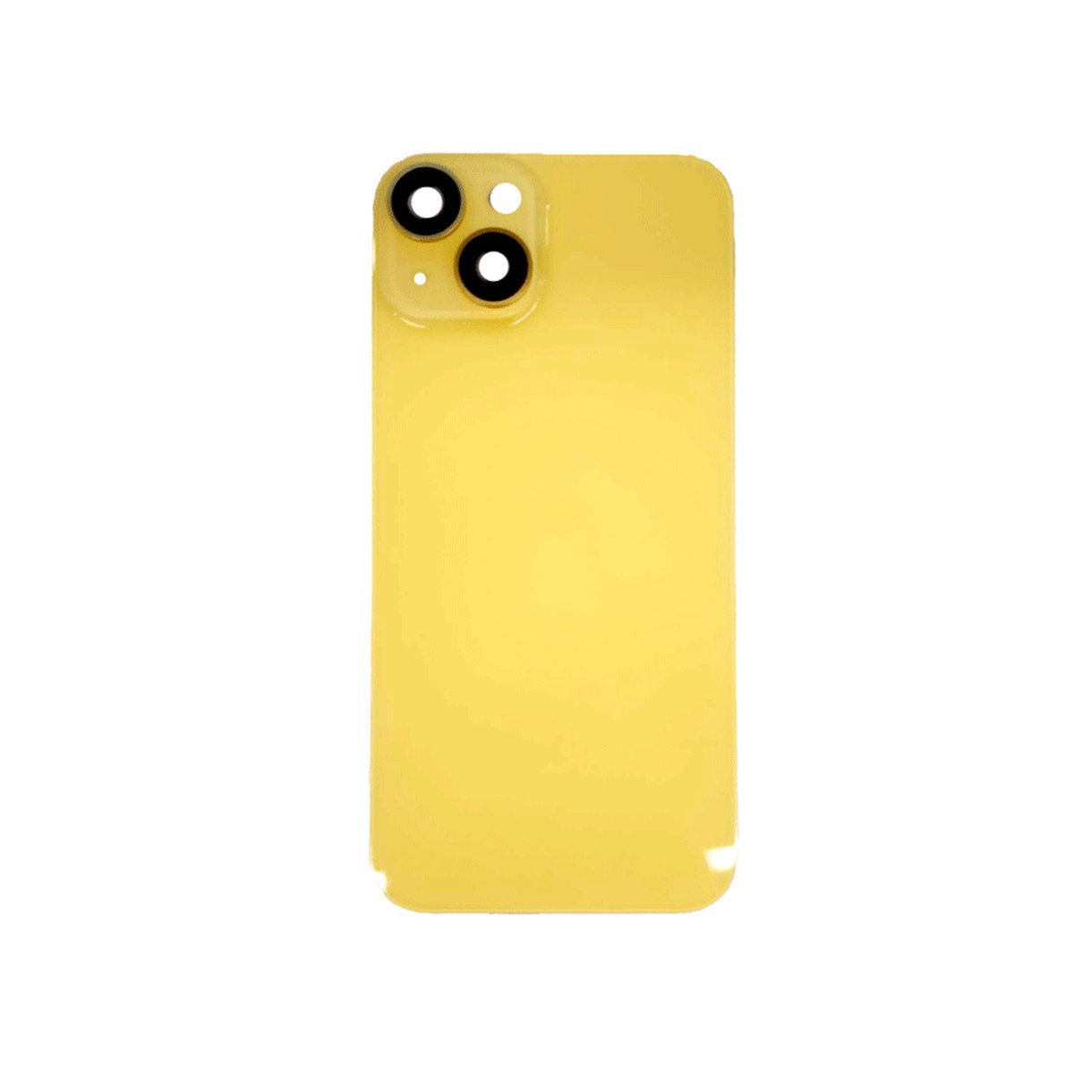 Cristal trasero con imán MagSafe / lente de cámara / bisel de cámara / placa metálica para iPhone 14 Plus, amarillo — imagen 2