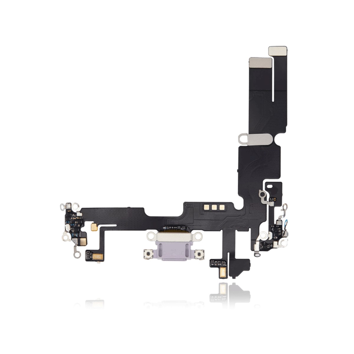 Cable flex con conector de puerto de carga para iPhone 14 Plus, morado