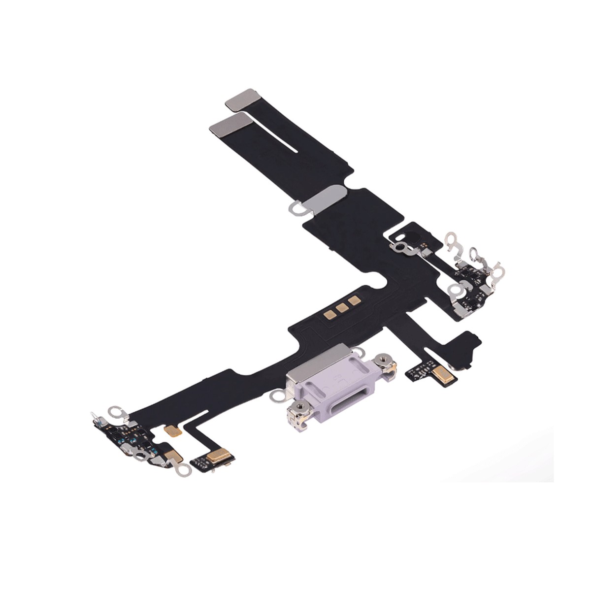Cable flex con conector de puerto de carga para iPhone 14 Plus, morado — imagen 3
