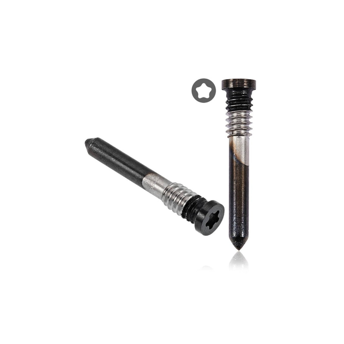 Tornillos inferiores para iPhone 15 / 15 Plus / 15 Pro / 15 Pro Max, titanio negro