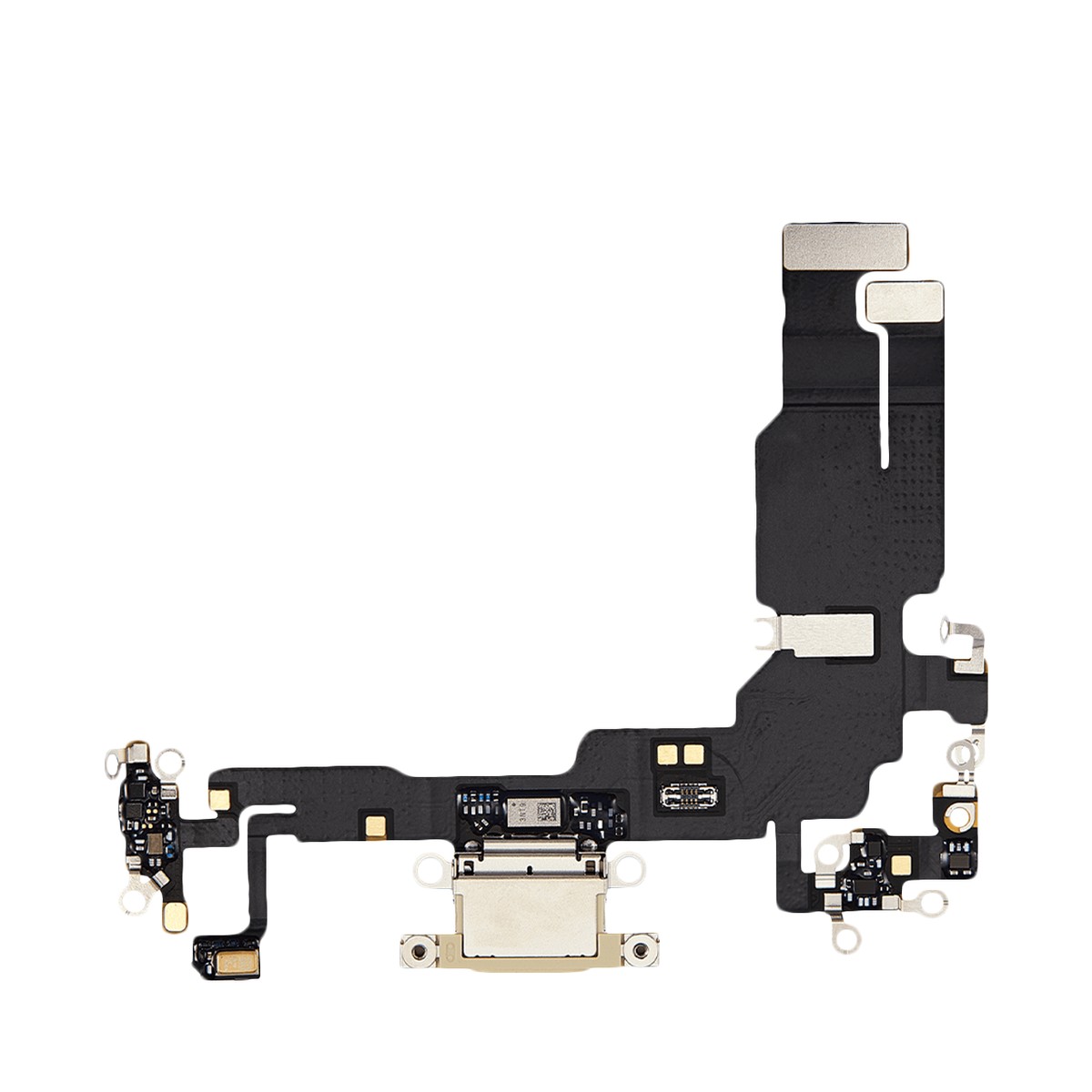 Cable flex con conector de puerto de carga para iPhone 15, amarillo