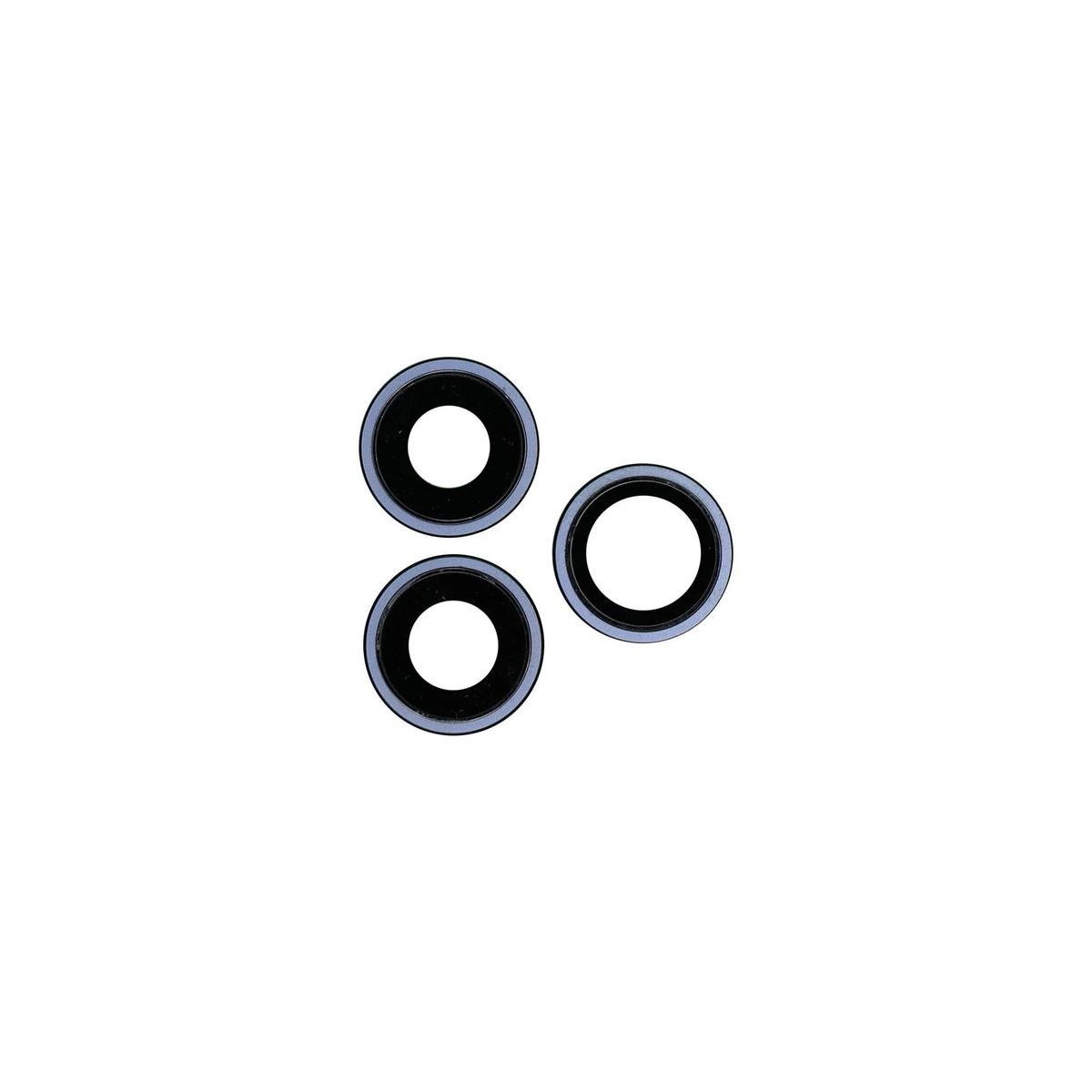 Lente de cámara trasera con soporte y bisel para iPhone 15 Pro Max, azul