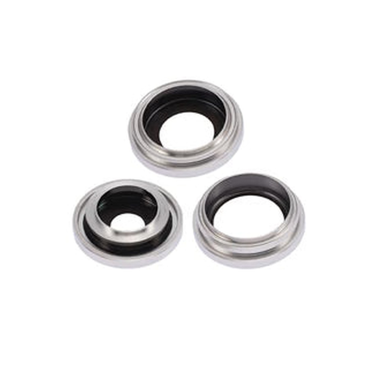 Lente de cámara trasera con soporte y bisel para iPhone 15 Pro Max, plateado