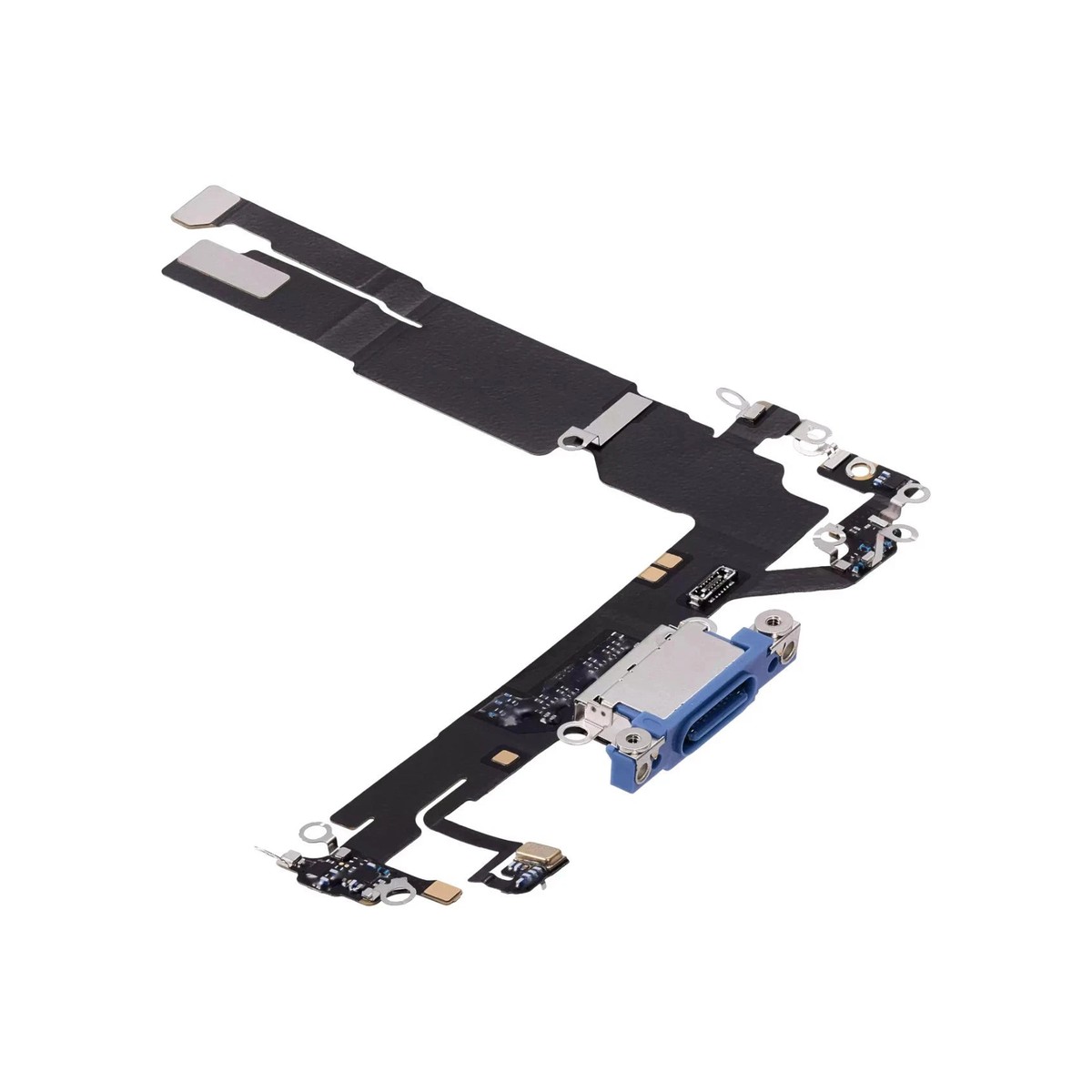 Cable flex con conector de puerto de carga para iPhone 16, azul
