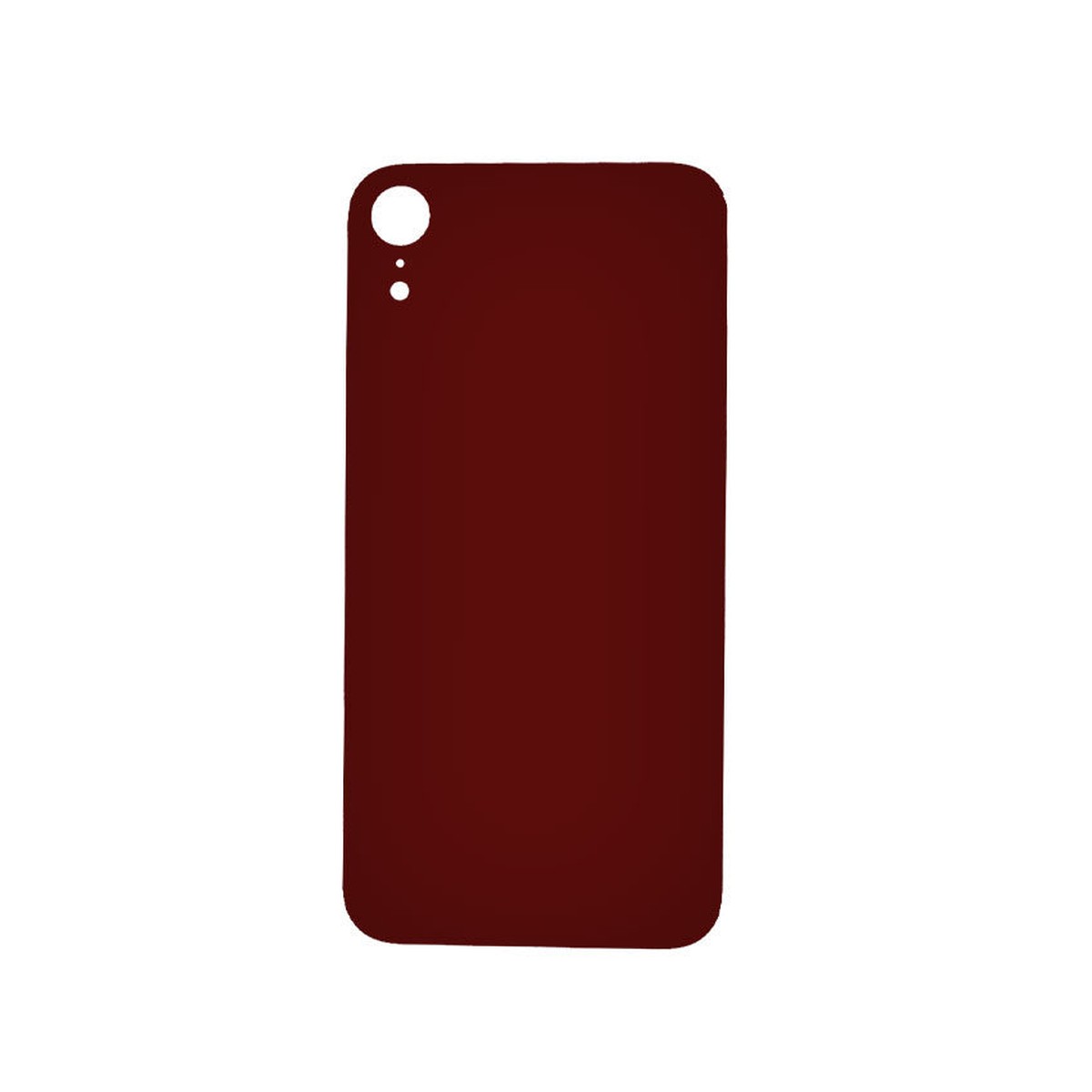 Cristal trasero con adhesivo para iPhone XR, rojo (orificio grande de cámara)