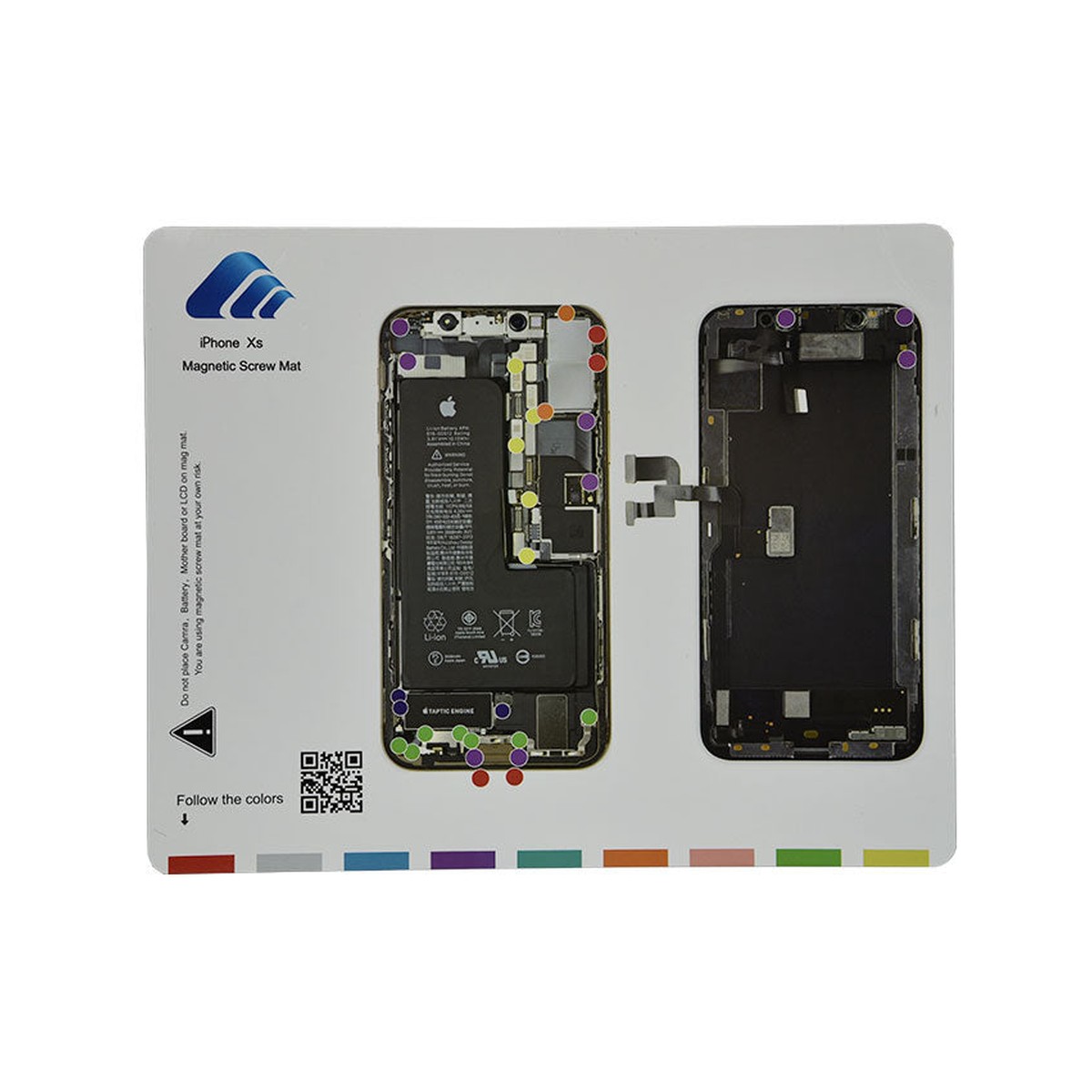 Plantilla magnética de tornillos para iPhone XS
