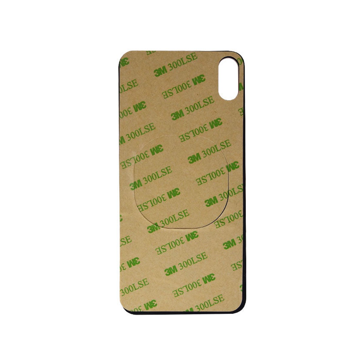 Cristal trasero con adhesivo para iPhone XS Max, negro (orificio grande de cámara) — imagen 2