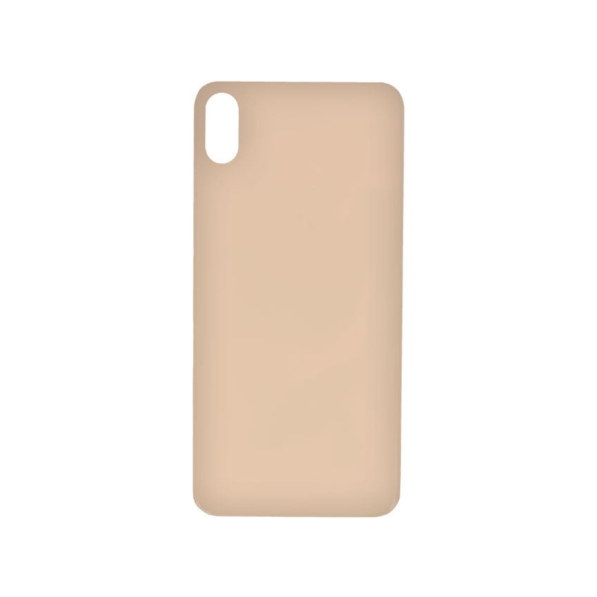 Cristal trasero con adhesivo para iPhone XS Max, dorado (orificio grande de cámara)