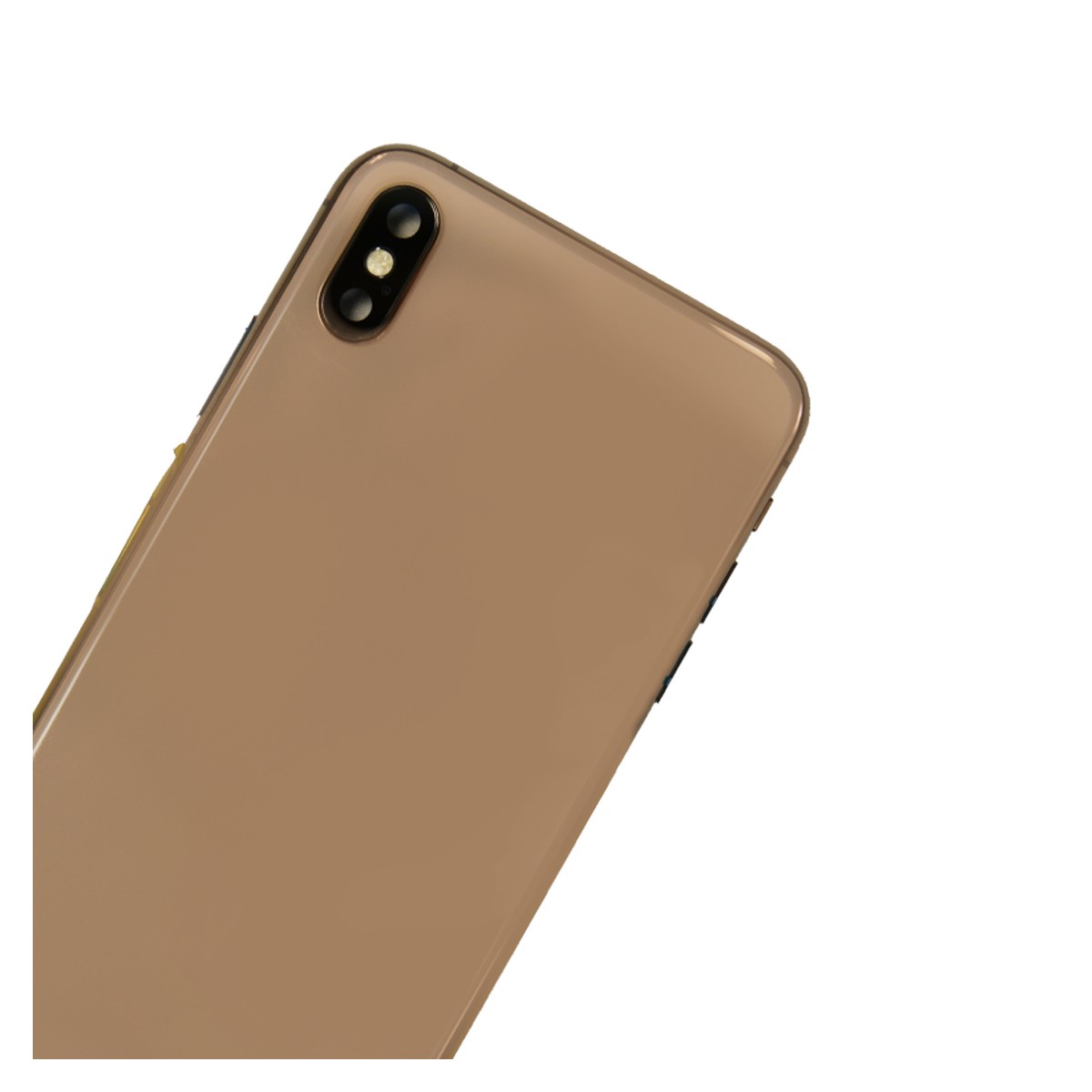 Conjunto de chasis y carcasa trasera con piezas pequeñas preinstaladas para iPhone XS Max, dorado — imagen 4