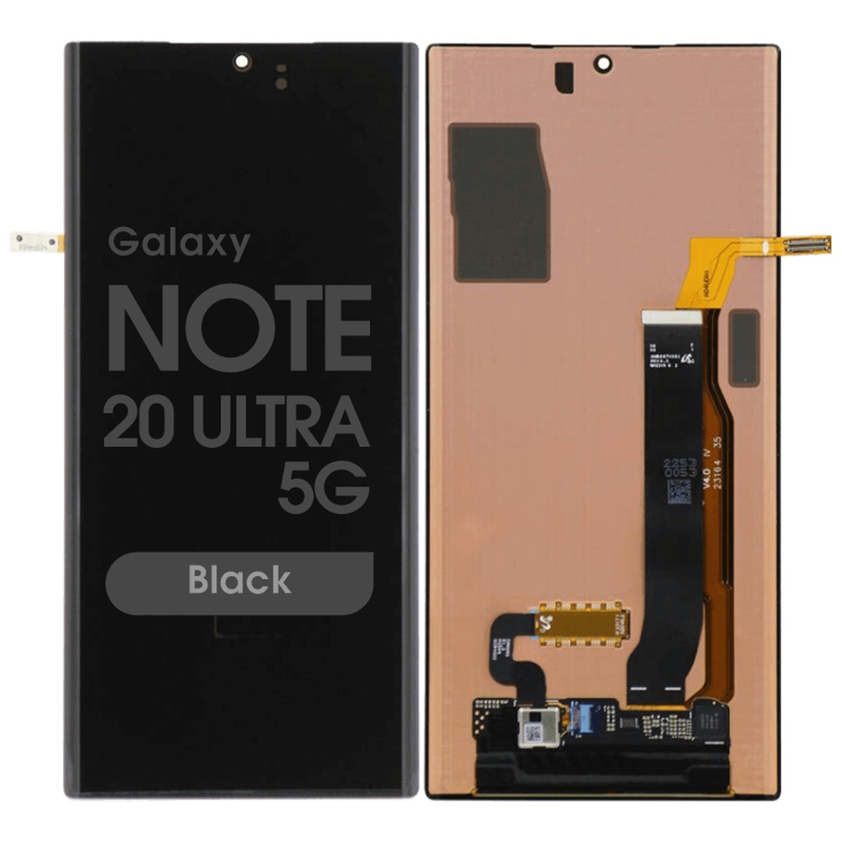 Pantalla OLED con táctil sin marco Service Pack para Galaxy Note 20 Ultra 5G (N985/N986), Black
