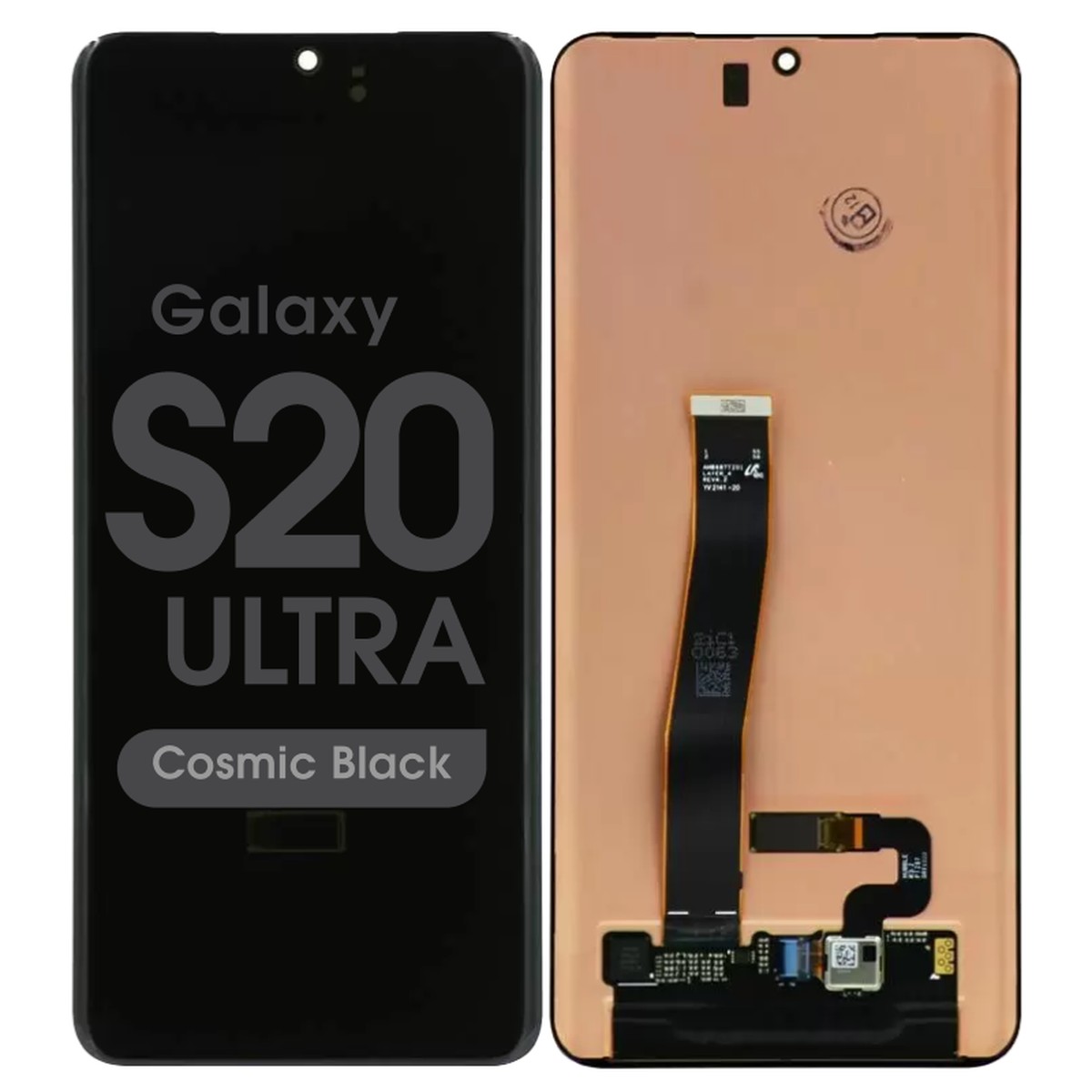 Pantalla OLED con táctil sin marco Service Pack para Galaxy S20 Ultra (G988), Cosmic Black