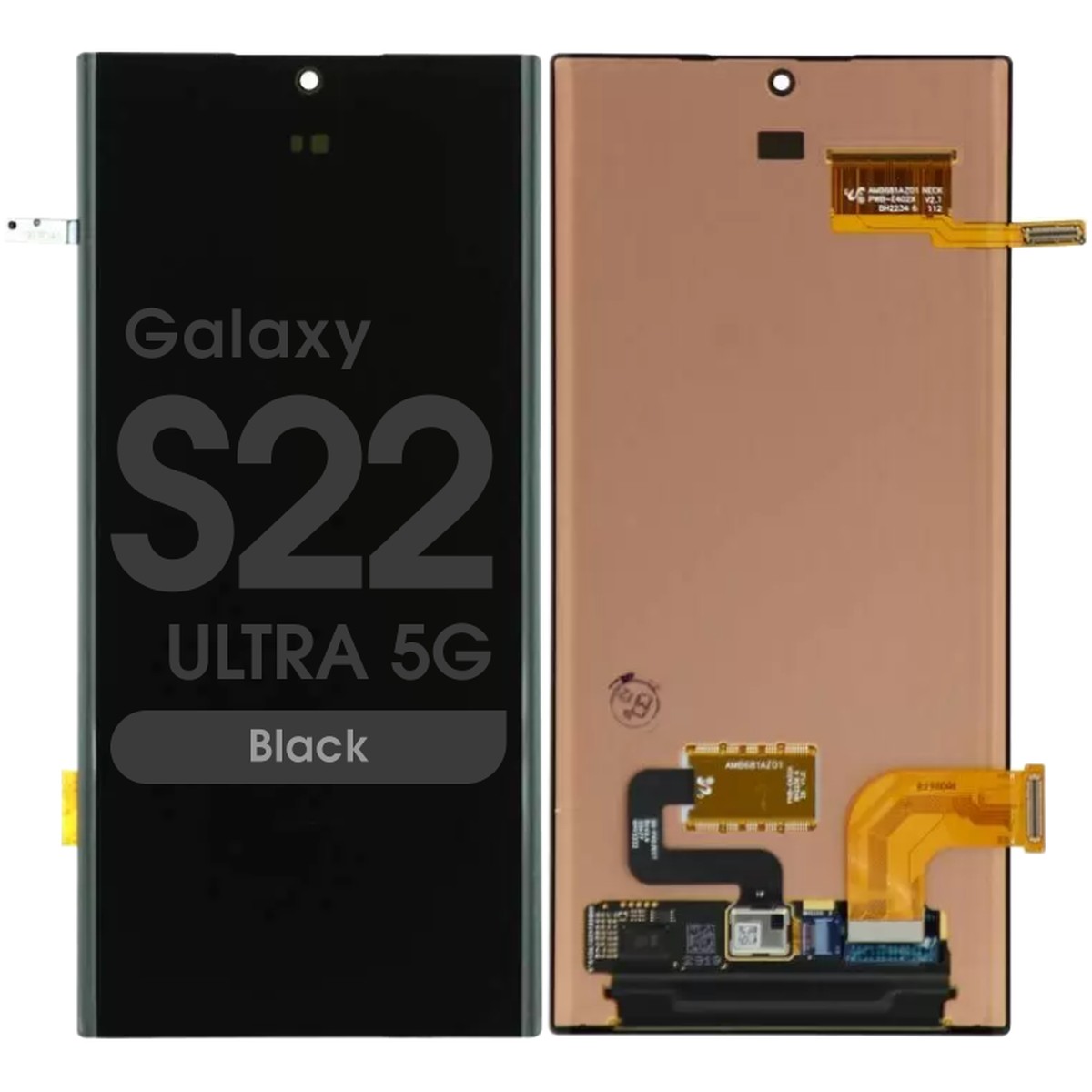Pantalla OLED con táctil sin marco Service Pack para Galaxy S22 Ultra 5G (S908), Black