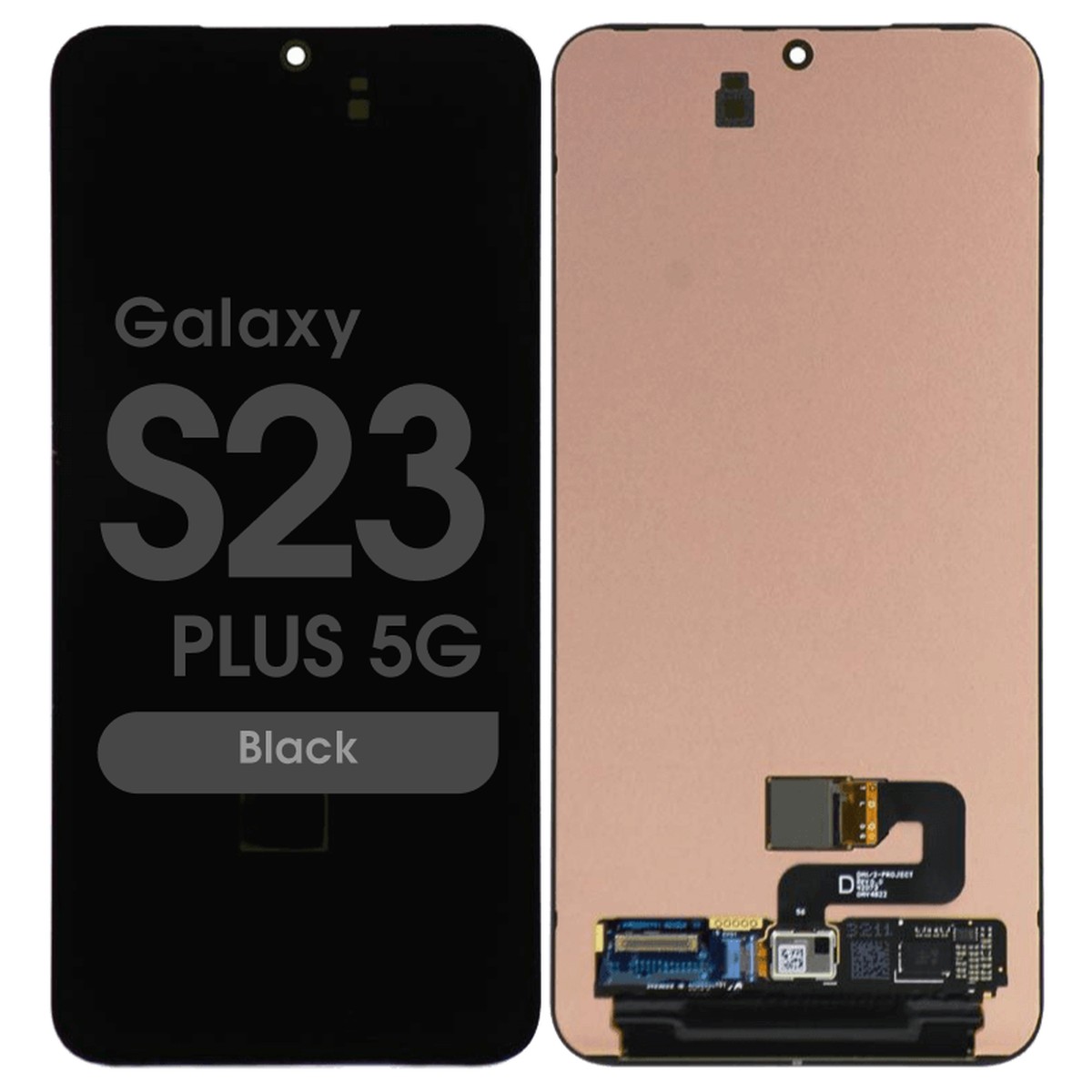 Pantalla OLED con táctil sin marco Service Pack para Galaxy S23 Plus 5G (S916), Black