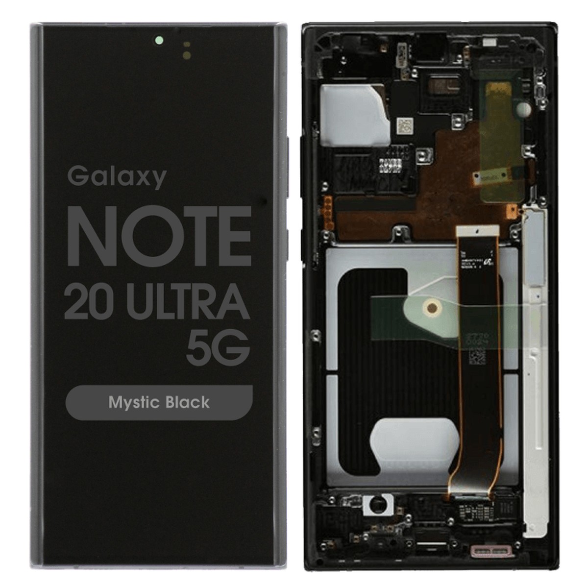 Pantalla OLED con táctil + marco Service Pack para Galaxy Note 20 Ultra 5G (N985/N986), Mystic Black