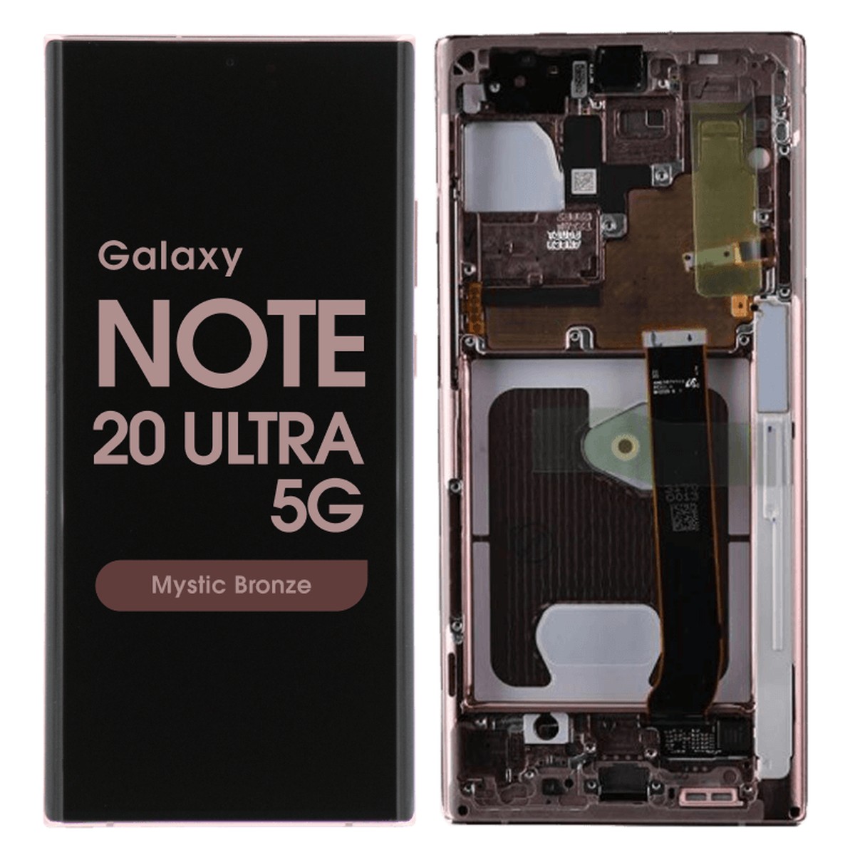 Pantalla OLED con táctil + marco Service Pack para Galaxy Note 20 Ultra 5G (N985/N986), Mystic Bronze