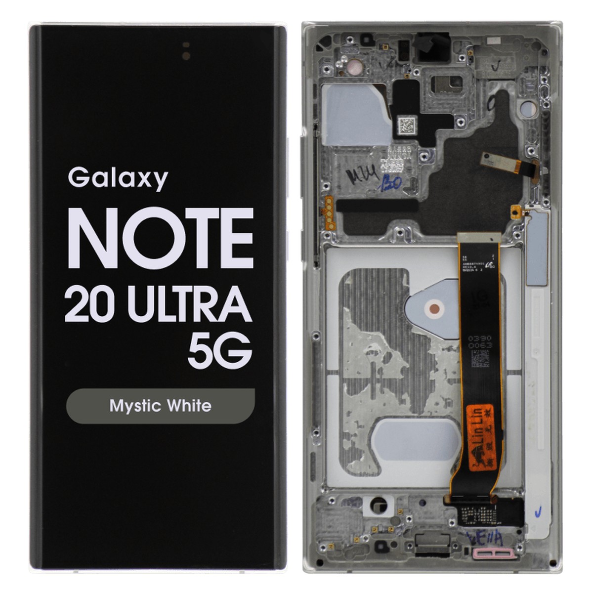 Pantalla OLED con táctil + marco Service Pack para Galaxy Note 20 Ultra 5G (N985/N986), Mystic White