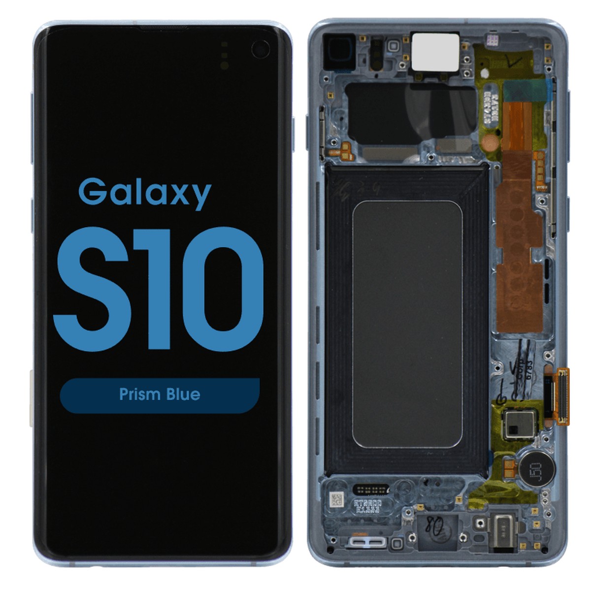 Pantalla OLED con táctil + marco Service Pack para Galaxy S10 (G973), Prism Blue